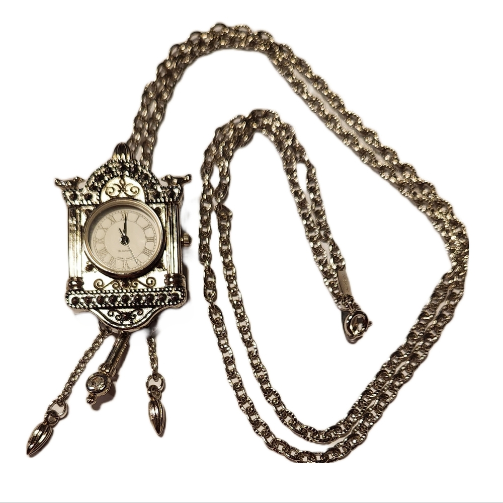Vintage Avon Antique Style Clock Pin/ Pendant
